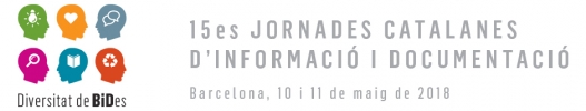 Doctodata patrocina les 15es Jornades Catalanes d'Informació i Documentació, 10 i 11 maig 2018